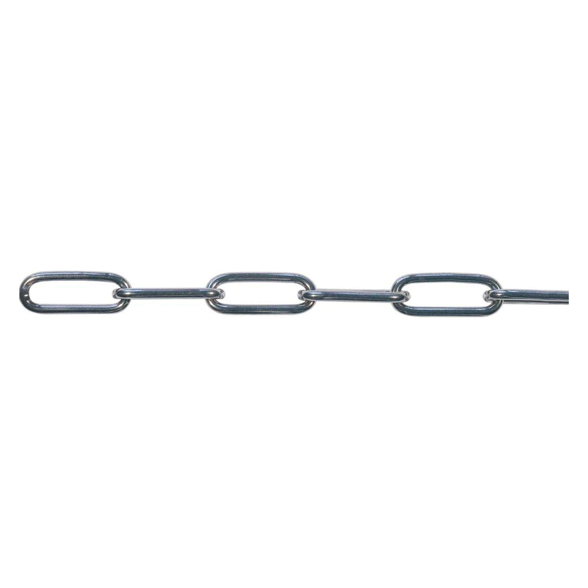 Pösamo Schweisskette Psamo 3 mm Stahl galvanisch verzinkt, Form C, langgliedrig Meterware (1000300039)