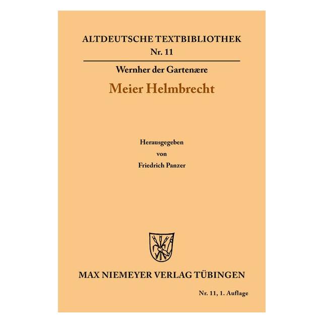 De Gruyter Meier Helmbrecht (Deutsch, Softcover, Wernher der Gartenaere) (55850147)