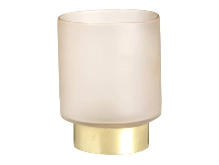 Windlicht Lumina, Johann Jakob, lachsfarben/gold, Glas/Metall/