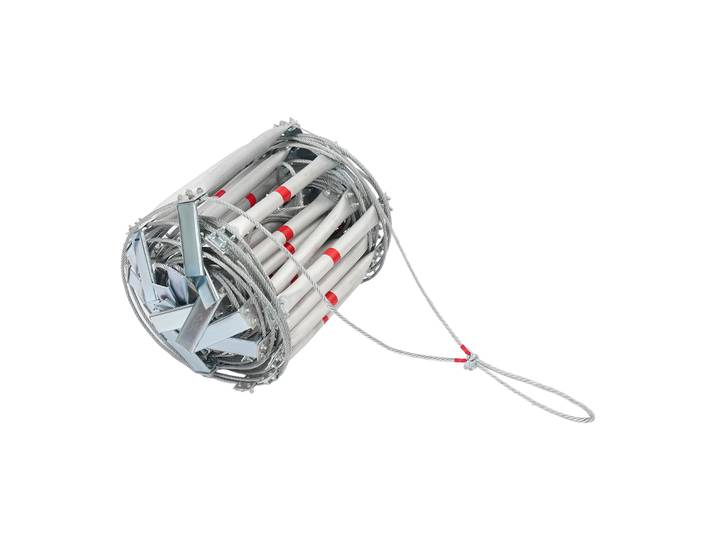 Échelle de sauvetage de 15 m, capacité de 200 kg, échelle d'évacuation d'urgence incendie portable avec crochets pour la sécurité du bureau à domicile ﻿ ﻿