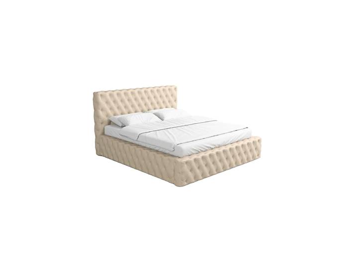 Design Polsterbett „Garbo“ mit Ablagefach, Kunstleder Beige BLOOMINGLOFT Collection