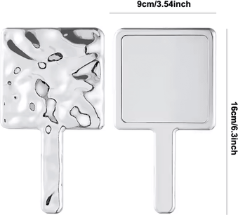 Inspire Curations Liquid Shape Handheld Makeup Mirror For Salon And Vanity Liquid Shape Handheld Makeup Mirror For Salon And Vanity