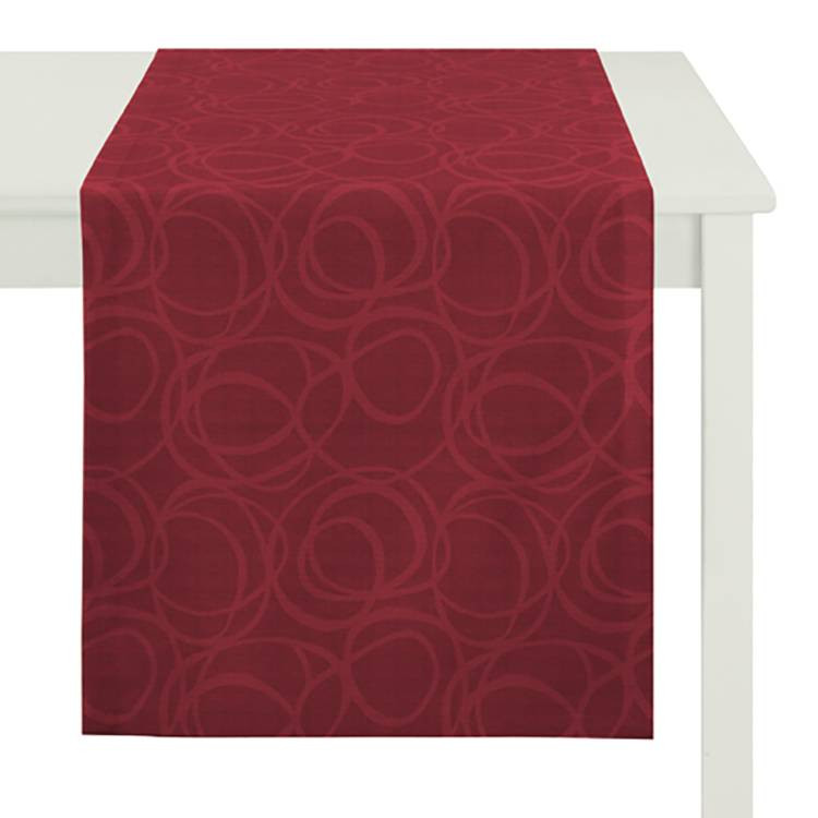 home24 Tafelloper Alabama Rood met Grafisch Patroon B: 48 cm, L: 140 cm