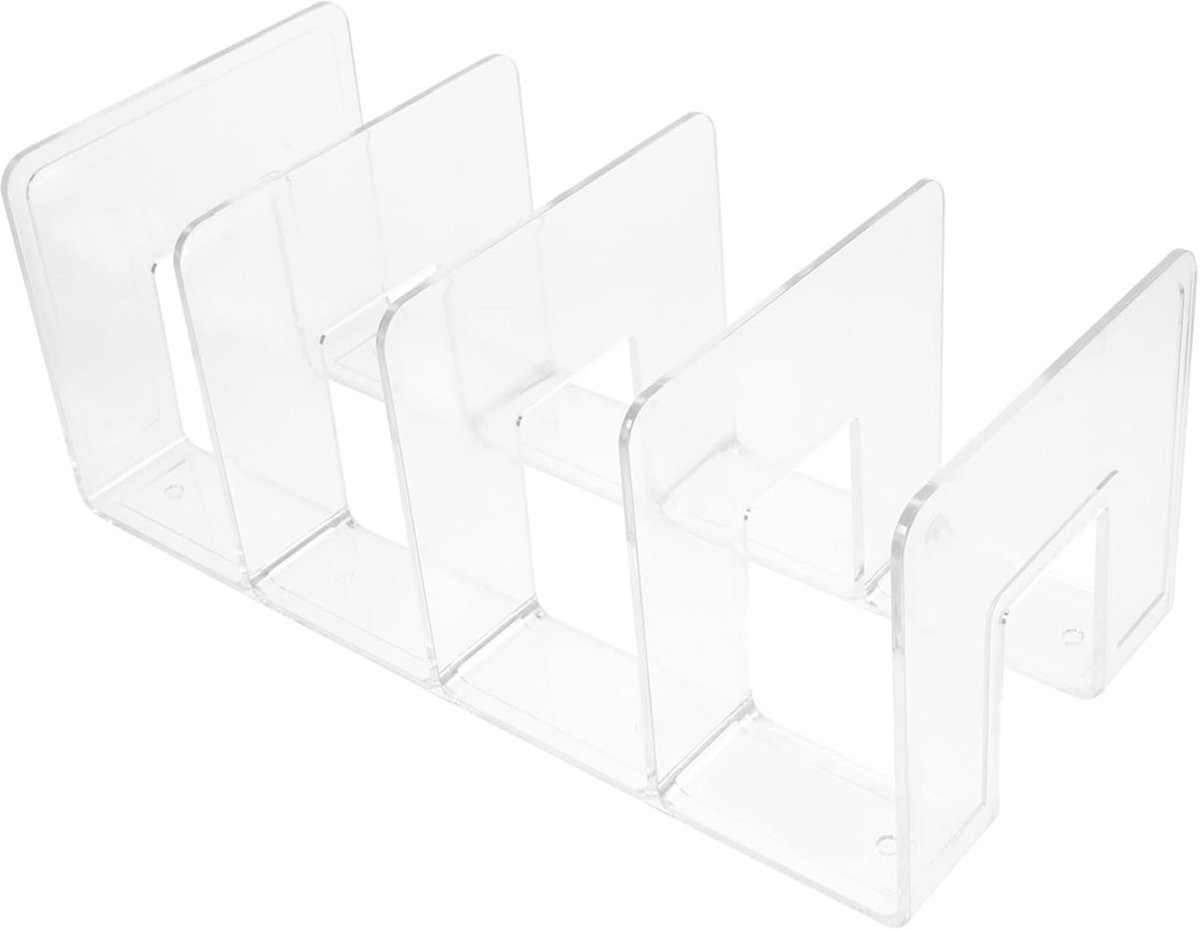 Transparante Boekenstandaard voor Bureau Organisatie - Stapelbaar Ontwerp - 322 cm