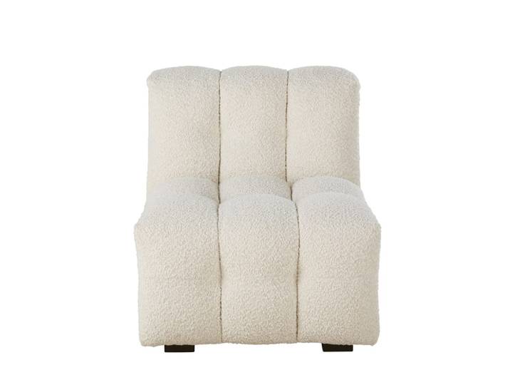 Modulares Sofaelement mit Samtbezug, ecru