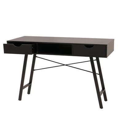 Mendler Schreibtisch HWC-E92, Bürotisch Computertisch, 3D-Struktur 120x60xcm ~ schwarz