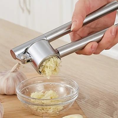 Knoblauchpresse und Ingwerzerkleinerer aus Edelstahl, handliches Küchenwerkzeug, langlebiges Knoblauch- und Ingwerzerkleinerer-Zubehör zum Kochen