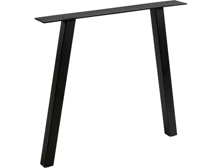 Tischbein WOOOD Tablo A-Form Metall mit Pulverbeschichtung B 79 x T 10 x H 72 cm , schwarz, B:79cm H:72cm T:10cm, Tischbeine, Tischbein, Gestell 5x5 cm, Tragkraft 50 kg, einfach zu montieren