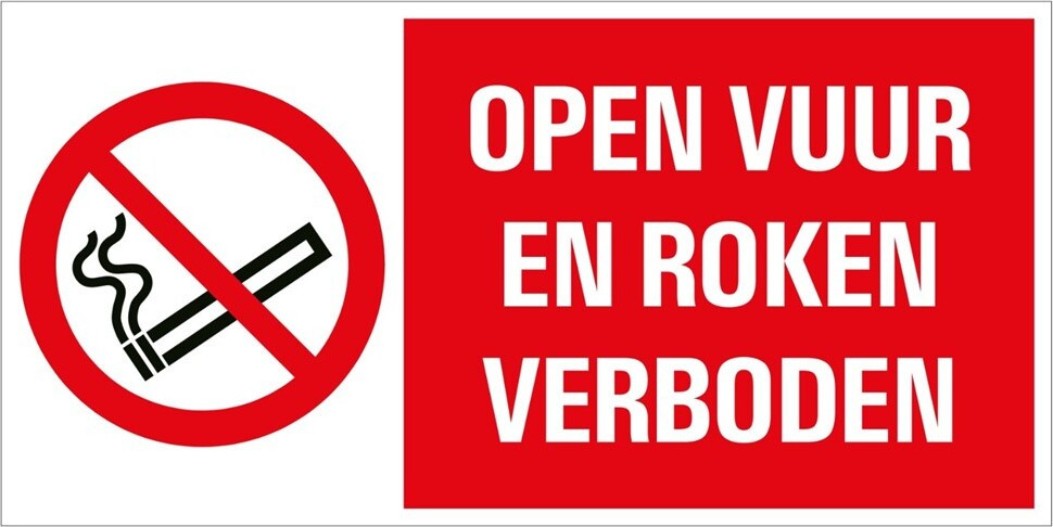 Pickup Pickto Open Vuur en Roken Verboden Bord