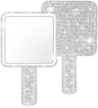 Inspire Essentials Diamond Handle Handheld Makeup Mirror Luxury Beauty Vanity Mirror For Salon And Travel f