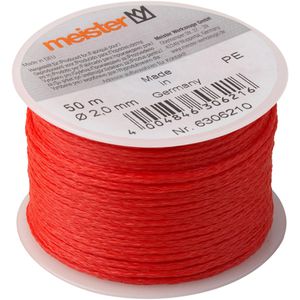 Meister Maurerschnur WU6306210, rot, Ø 2mm, geflochtenes Polyethylen, 50m