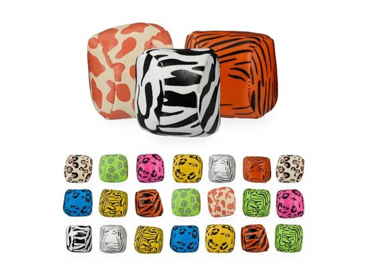 Relaxdays Balle de jonglage\, lot Pratique de 24\, diamètre : 50 mm\, pour débutants et Professionnels\, Multicolore