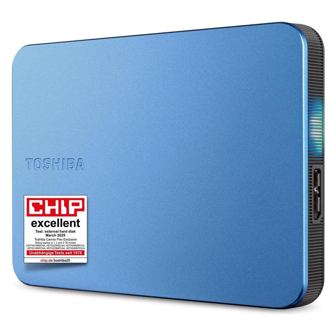 Toshiba Canvio Flex 1tb Metallic Blue (1 TB) (HDTX210EPCAA)