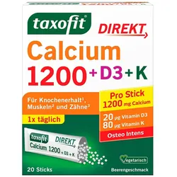 TAXOFIT Calcium 1200+D3+K Direkt Sticks 90 g