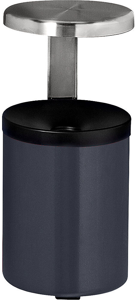 kaiserkraft Sicherheits-Wandascher mit Dach, 5,5 l, Höhe 390 mm, graphit, Stahlblech