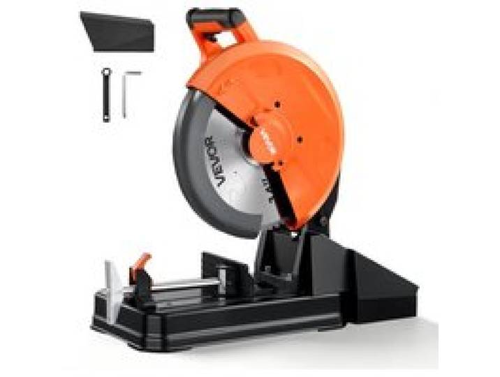 VEVOR Metalltrennsäge Kappsäge 355mm Trennscheibe 3500W Motor Gehrungssäge, zum Schneiden von Metall, Einstellbarer Winkel von -45° bis 45°, Drehzahl von 750 bis 1200 U/min, mit Späneauffangbehälter