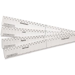 Eichner Datumsstreifen für Stecktafel Visiplan, für Mehrzwecktafel, weiß mit Druck