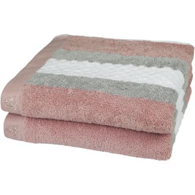 Handtücher ROSS "Harmony", rosa (altrosé), B:50cm L:100cm, Frottier, Baumwolle, Handtücher, 100 % Baumwolle, Hoch Tief Struktur, viele Farben