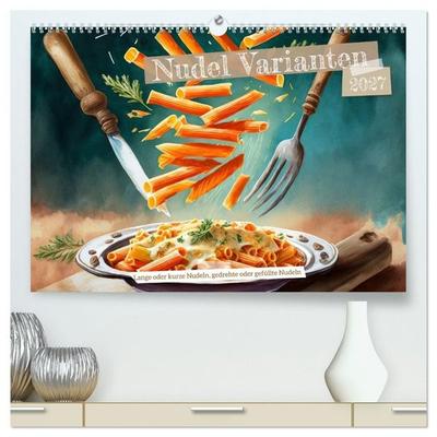 Nudel Varianten (hochwertiger Premium Wandkalender 2027 DIN A2 quer), Kunstdruck in Hochglanz
