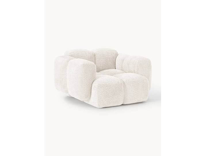 Fauteuil lounge en peluche-bouclette Tayla