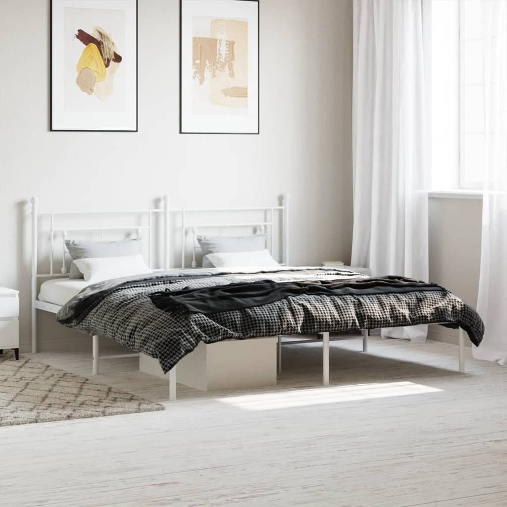 Marlow Home Co. Acari Bed White 183 x 213 cm
