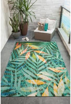 Lush Decor Marina Leaves Indoor/Outdoor Rug