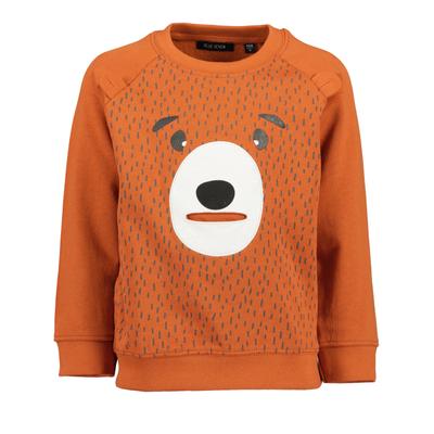 Sweater BLUE SEVEN "Sweatshirt", Jungen, Gr. 134, orange (2820, kupfer), 100% Baumwolle, normal normal, Rundhals, gerader Abschluss, Sweatshirts Sweater