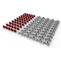 Patchbox /dev/mount, Serverschrank Zubehör, Silber, Rot