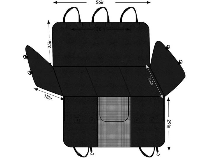 Hamac pour chien, extension de siège arrière détachable et étanche, housse de siège de voiture pour chien