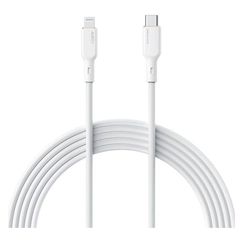 Aukey USB-C to Lightning Cable CB-SCL1, 27W, 1m (white) (1 m, USB 2.0, 27 W) (CB-SCL1 White)
