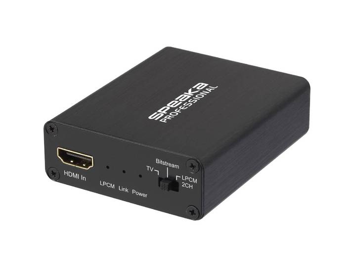 Speaka Professional Audio Extracteur Sp-ae-h/tc-04v2 [hdmi - Hdmi\, Toslink\, Jack\, Cinch-rca] 3840 X 2160 Pixel