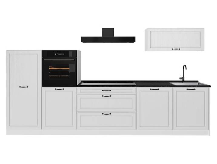 Cuisine Vicco R-Line Blanc campagne/Blanc 340cm sans plan de travail\, Model 68037