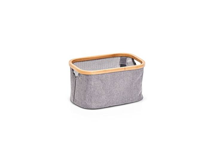 Zeller 14230 Aufbewahrungskorb, Polyester/Bamboo, Grau