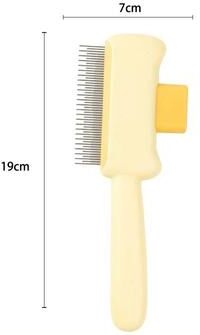 Uplifted Goods Self Cleaning Pet Comb For Cats And Dogs yellow A 7.48x2.75in