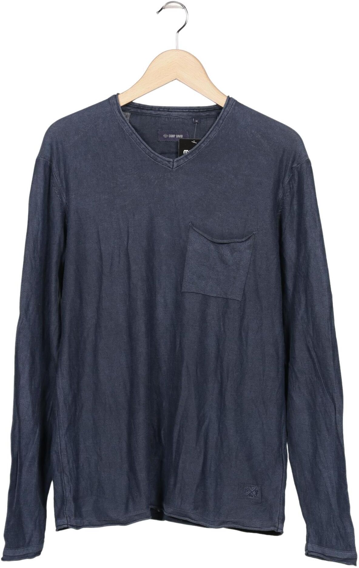 Camp David Herren Pullover, Marineblau, Gr. M, Baumwolle - Second Hand