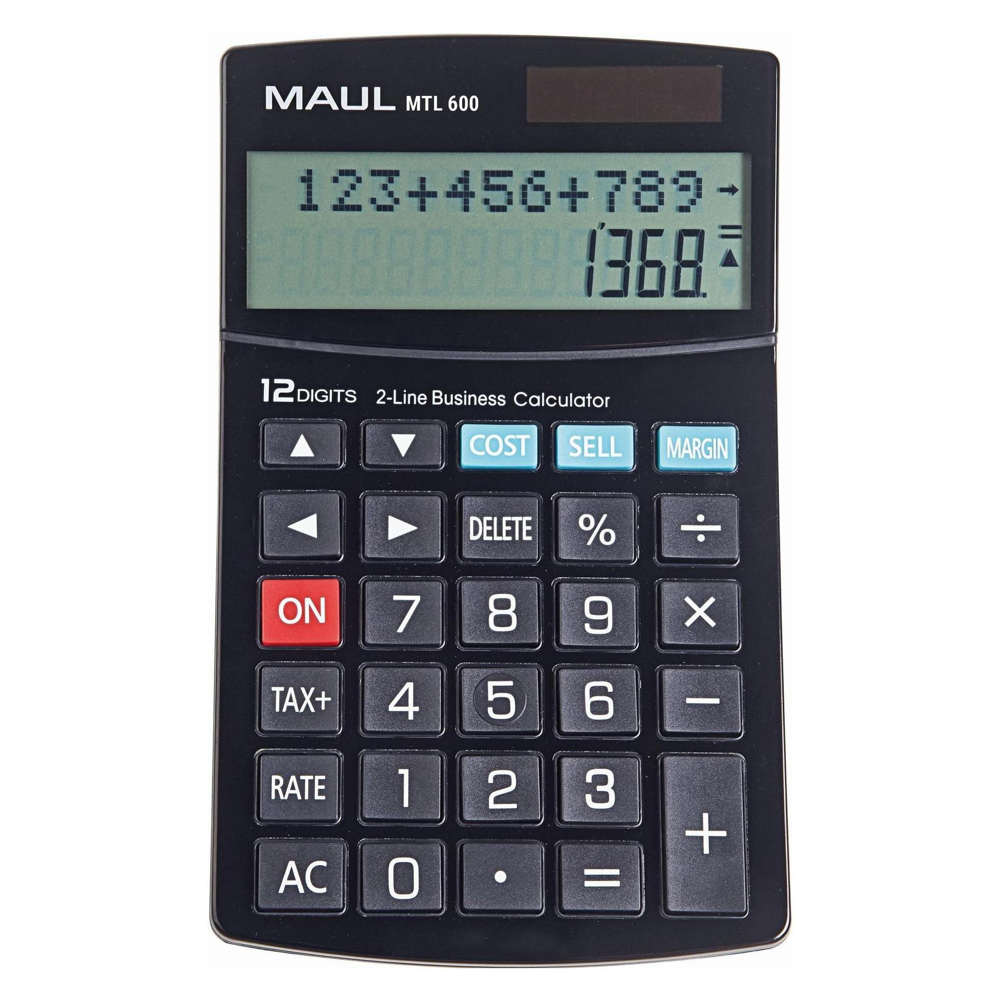 Maul Taschenrechner MTL600 Schwarz (Batteriebetrieb) (7269090)