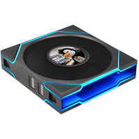 UNI FAN TL LCD FLEX 120 Wireless, Gehäuselüfter schwarz, 124 mm