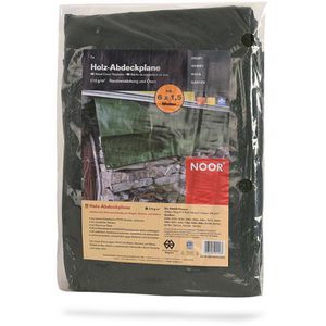 NOOR Abdeckplane Easy für Holz, grün, 210g/m², UV-beständig, wasserdicht, 1,5 x 6m