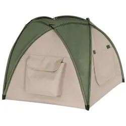 Nordic Paws Ludvig pet tent, green/grey 100 x 100 x 53 cm - (7000241012575) (Hund, Katze, Kleintier, Atmungsaktiv, Faltbar, Waschbar), Tiertransport