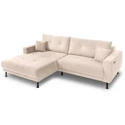 BOOOM Ecksofa mit Funktion Magic Stoff Cream