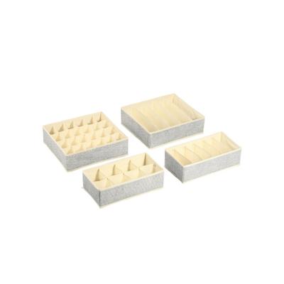 WellHome - Faltbarer Schubladenorganizer 32x32x12cm in Grau