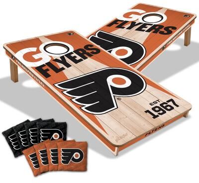 Skip's Garage Philadelphia Flyers NHL 2x4 Cornhole Board Set