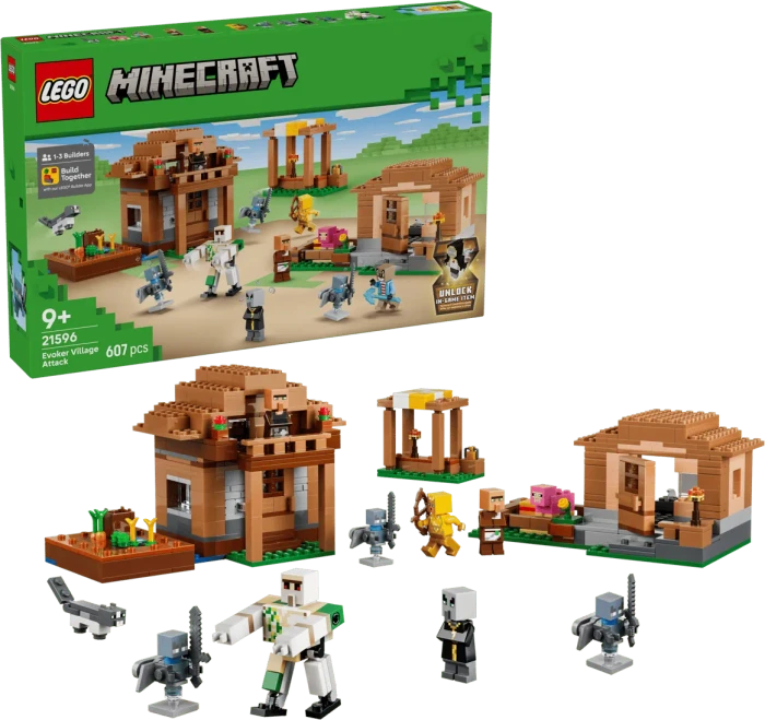 LEGO Minecraft 21596 Angriff des Magiers auf das Dorf