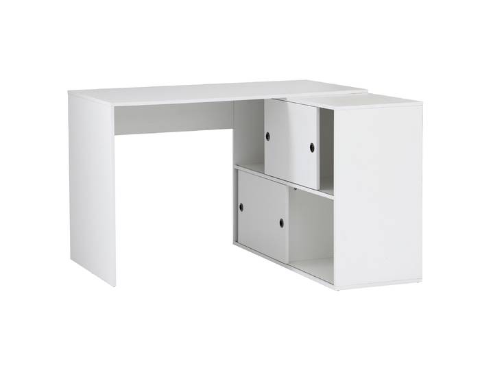 Bureau d'angle pivotant Zumar 120 x 80 x 107cm Blanc