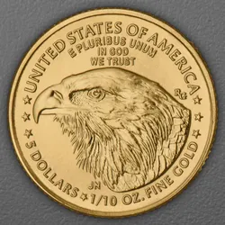 Goldmünze 1/10oz "American Eagle" aktueller Jahrgang (USA)