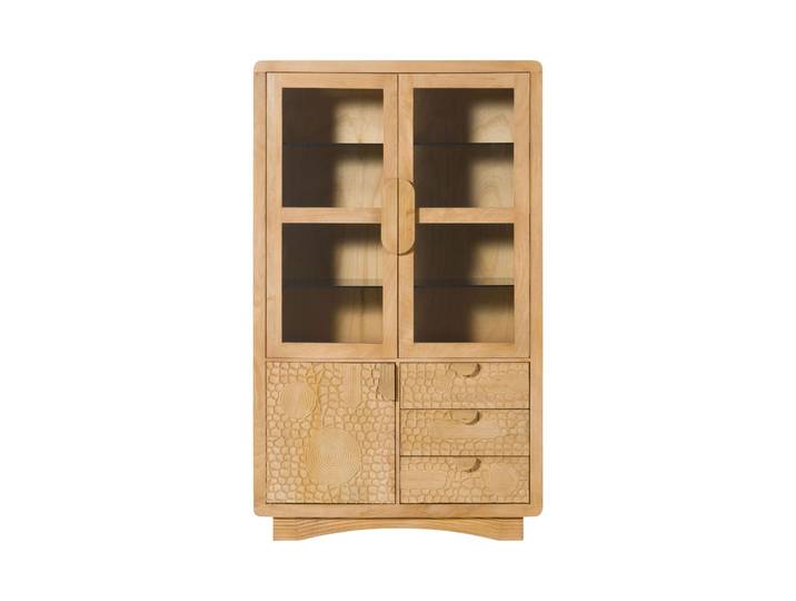 Vitrine Mango 115x45x190 eichefarben lackiert NAKANO #106