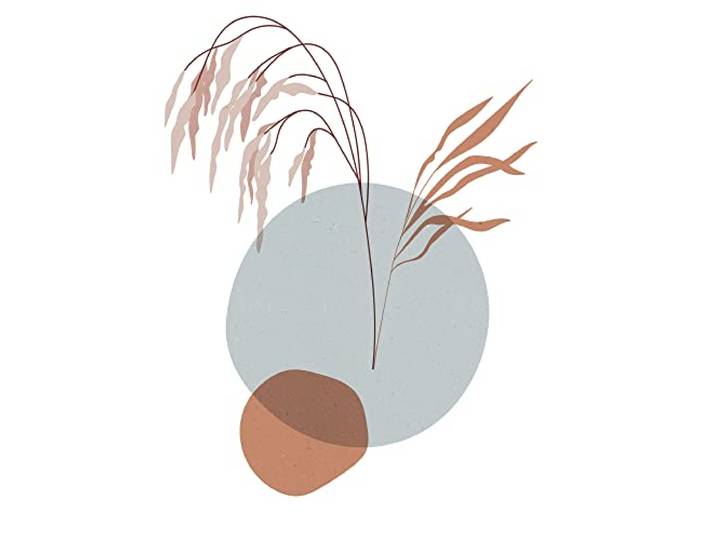 Komar Wandbild - Bohemian Reedbeds - Größe: 40 x 50 cm - Poster, Kunstdruck, Dekoration, Wohnzimmer, Schlafzimmer