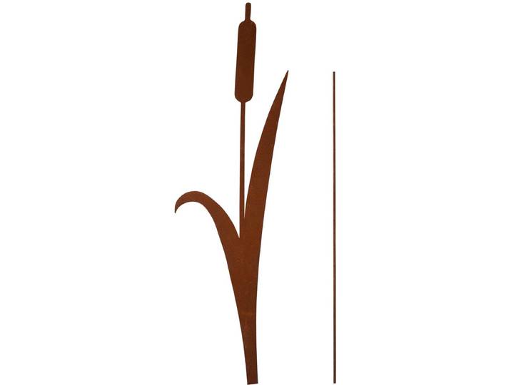 UNUS® Tuinsteker rietgras\, tuindecoratie in roestlook