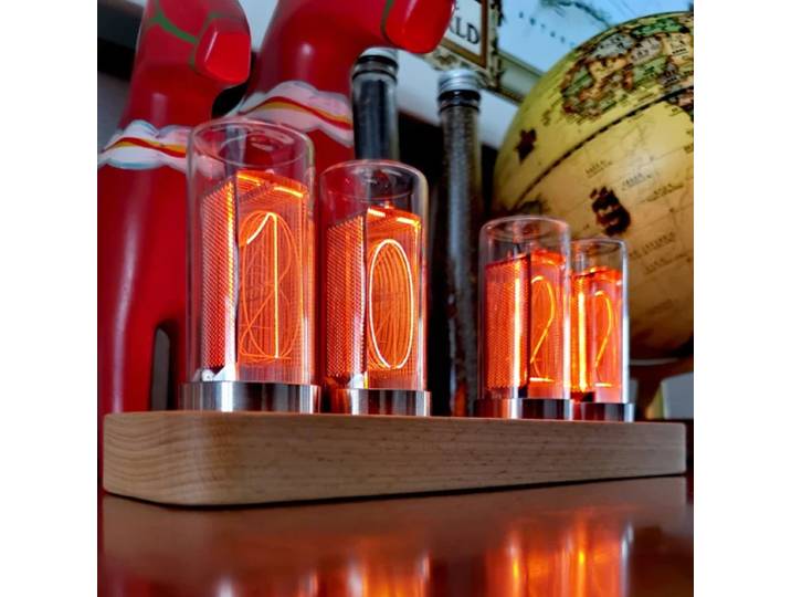 Horloge de bureau numérique LED, décoration de Table, horloges de bureau modernes, montres originales à tube sous vide, calendrier, décoration de salle mécanique