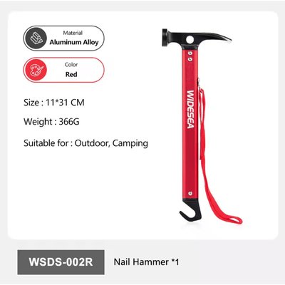 Aluminum Alloy Camping Nail Hammer Durable Multifunction Outdoor Tent Staking Tool wsdc 002r